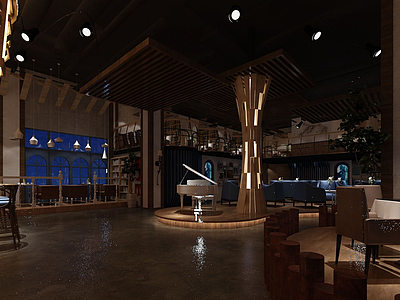 音乐餐厅3d模型