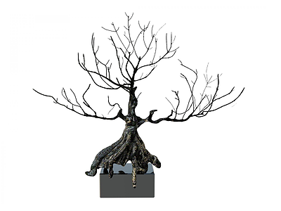 3d创意树摆件模型