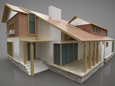 现代别墅风格模型3d模型