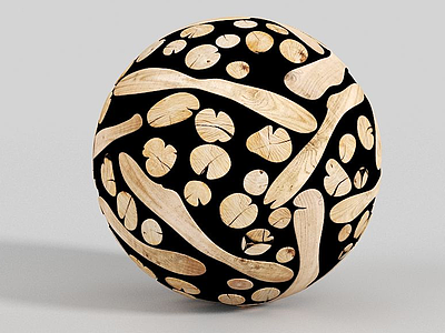 3d圆球体艺术摆件模型