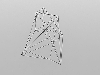 3d简约几何图形壁挂模型