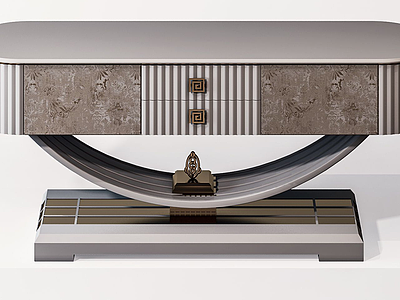 3d新中式床头柜模型
