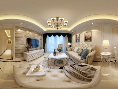 欧式客厅沙发茶几模型3d模型