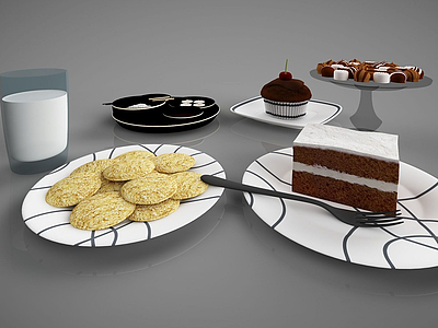 3d食物蛋糕甜点模型