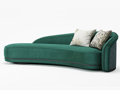 3d现代沙发贵妃榻模型