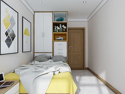 北欧小卧室模型3d模型
