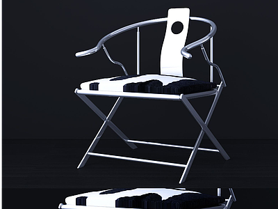 3d现代休闲奶牛椅子模型