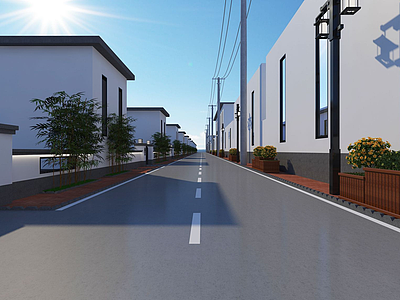 街道景观模型3d模型
