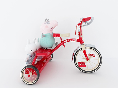 3d三轮车儿童玩具模型
