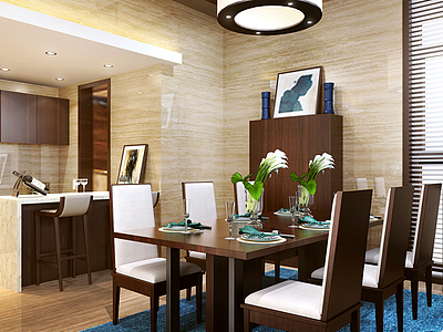 3d餐厅空间模型
