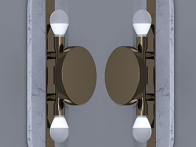 3d现代椭圆壁灯模型