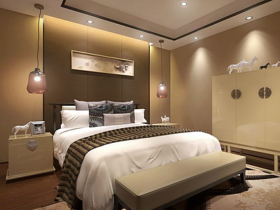3d卧室空间模型