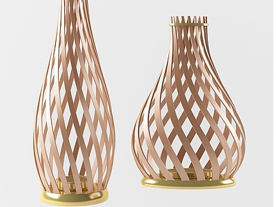 现代编织笼式蜡烛灯模型3d模型