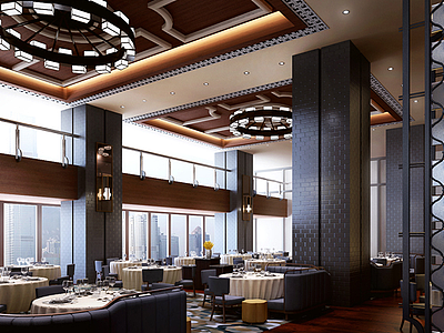 3d餐厅空间模型