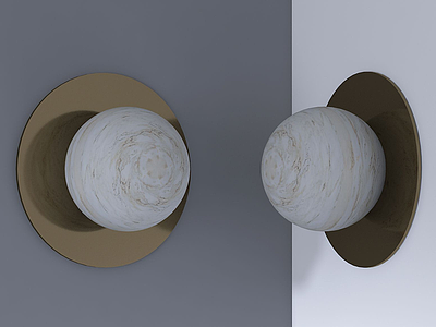 现代圆球壁灯装饰模型3d模型