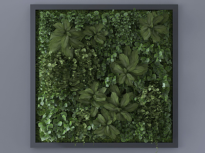 3d现代绿植墙花艺墙模型