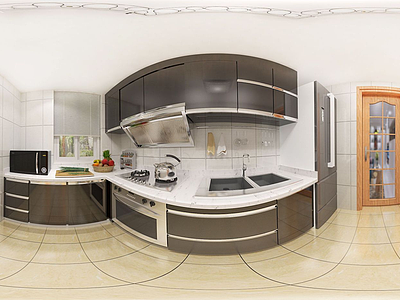 北欧餐厅厨房模型3d模型