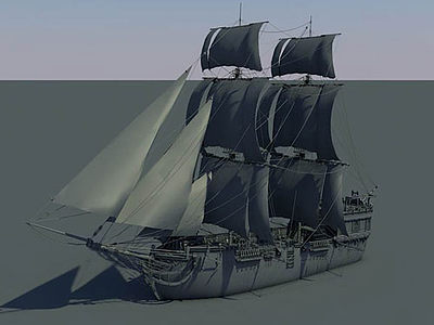 3d帆船模型