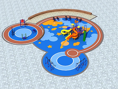 3d游乐场景场所设施模型