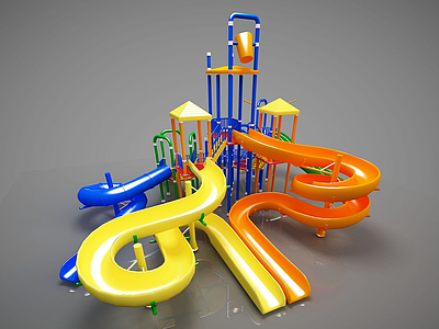 幼儿游乐器材滑梯模型3d模型