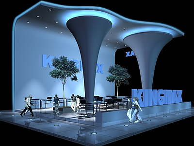 3d科技公司展厅模型