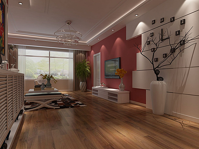 现代客厅模型3d模型