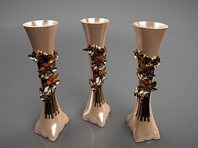 新中式摆件花瓶模型3d模型