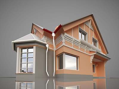 3d欧式小房子模型