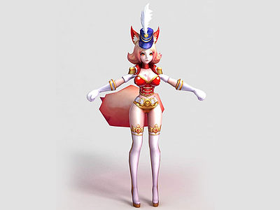 王者荣耀游戏女角色模型3d模型