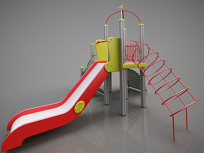 3d游乐设备简易滑梯模型