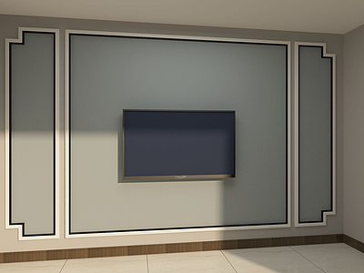 电视墙背景墙3d模型