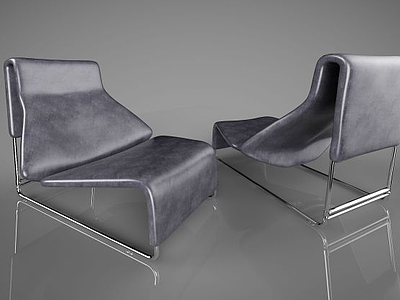 3d创意皮革躺椅模型