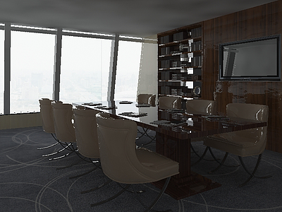 3d大型会议室模型