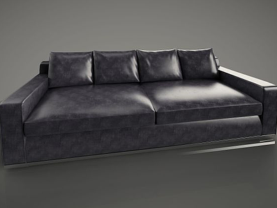 现代皮质沙发模型3d模型