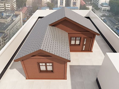 屋顶木屋模型3d模型