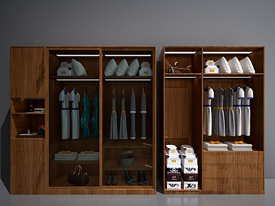 新中式衣柜装饰柜模型3d模型