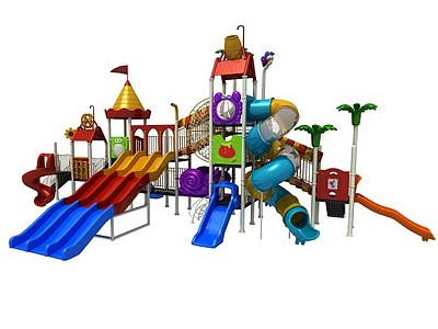 儿童游乐设施滑梯3d模型