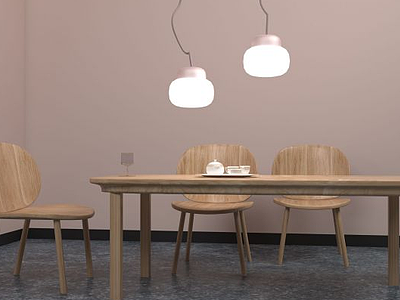 餐桌椅组合3d模型