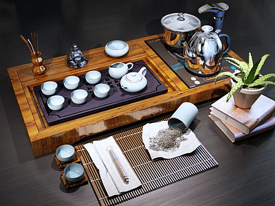 3d茶具模型
