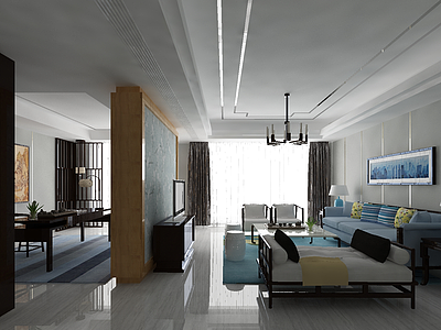 客厅空间模型3d模型