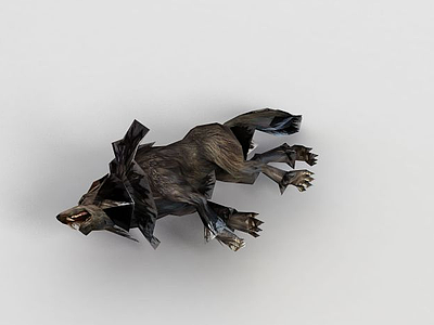 游戏角色狼尸体模型3d模型
