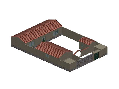 3d小院模型