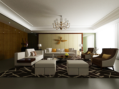 3d客厅空间模型