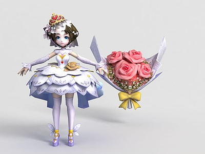 王者荣耀女游戏人物角色模型3d模型