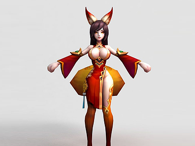 3d王者荣耀女游戏人物角色模型