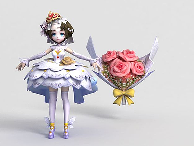 王者荣耀女游戏人物模型3d模型