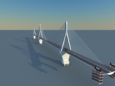 大桥模型3d模型