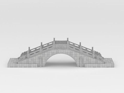 3d古建景观桥模型