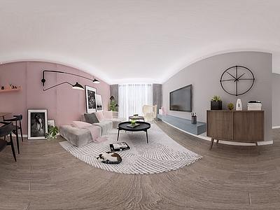 北欧风格客厅模型3d模型