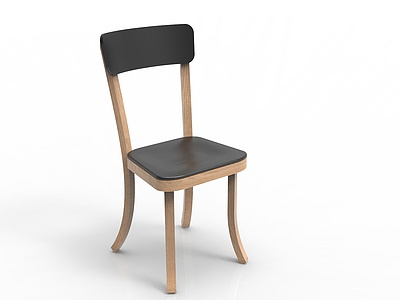 实木餐椅3d模型